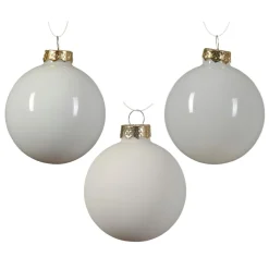 Boule De Noël|KAEMINGK Lot de 21 boules de Noël en verre Assorties Cristal Blanc laine