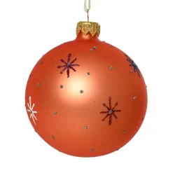 Boule De Noël|KAEMINGK Lot de 6 boules de Noël en verre (D80 mm) Etoiles du monde Orange