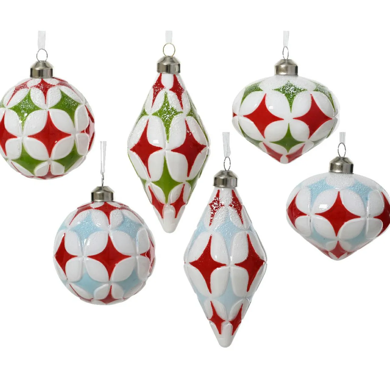 Boule De Noël|KAEMINGK Lot de 12 boules de Noël en verre (D80 mm) Winter time Multicolore