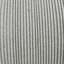 Déco Extérieur Et Cache-Pot|Déco Extérieur Et Cache-Pot|EMINZA Lot de 2 cache-pots d'extérieur ronds (H41-30 cm) Lennox strié Gris clair