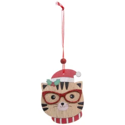 Décoration De Sapin|Feeric Lights & Christmas Lot de 4 Chats à suspendre (H12 cm) Christmas Multicolore