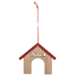 Décoration De Sapin|Feeric Lights & Christmas Lot de 4 Chiens à suspendre (H10 cm) Christmas Rouge