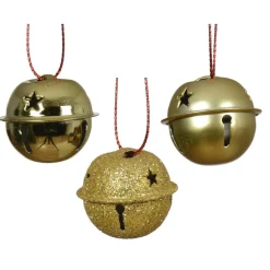 Décoration De Sapin|KAEMINGK Lot de 12 clochettes à suspendre (D3 cm) Christmas Stars Or