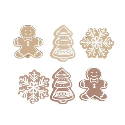 Déco De Table|CHRISTMAS DREAM Lot de 6 décorations à parsemer (H6 cm) Gourmandise de Noël Marron