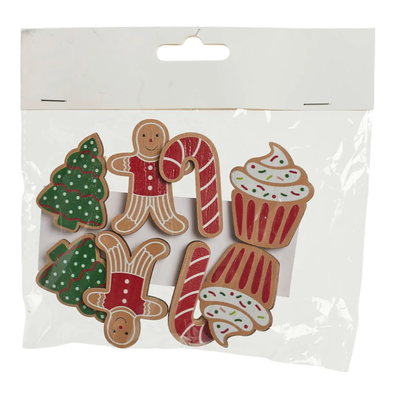 Déco De Table|CHRISTMAS DREAM Lot de 8 décorations à parsemer (H5 cm) Sapin et gourmandise Multicolore