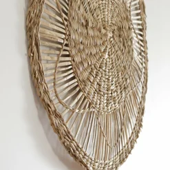 Toile, Cadre, Déco Murale|ATMOSPHERA Lot de 3 décorations murales roseau (D20-30-45 cm) Seagrass Naturel