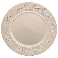 Vaisselle De Noël|JJA Lot de 12 dessous d'assiette Houx de Noël Argent