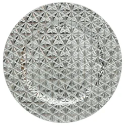 Vaisselle De Noël|FEERIC LIGHTS Lot de 24 dessous d'assiette (D33 cm) Luxe Argent