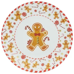 Vaisselle De Noël|FEERIC LIGHTS Lot de 12 dessous d'assiette (D33 cm) Pain d'épices Marron