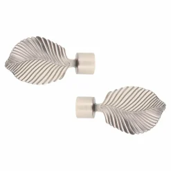 Tringle À Rideau, Barre Et Support|LUANCE Lot de 2 embouts tringle (D20 mm) Jim Exotica Argent