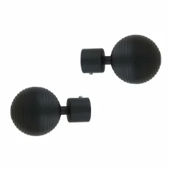 Tringle À Rideau, Barre Et Support|LUANCE Lot de 2 embouts tringle (D20 mm) Jim Globe Noir
