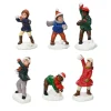 Personnage Et Accessoire Pour Village|KAEMINGK Lot de 6 enfants (H5,5 cm) Jeux d'hiver pour village