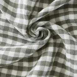 Accessoire Cuisine|EMINZA Lot de 2 essuie-main gaze de coton (50 x 70 cm) Gaïa vichy Vert romarin