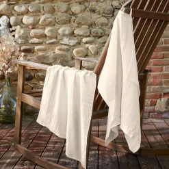 Accessoire Cuisine|EMINZA Lot de 2 essuie-mains gaze de coton (70 cm) Gaïa pampa Beige