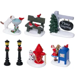 Personnage Et Accessoire Pour Village|KAEMINGK Lot de 7 figurines pour village (H7,5 cm) Animation citadine Multicolore