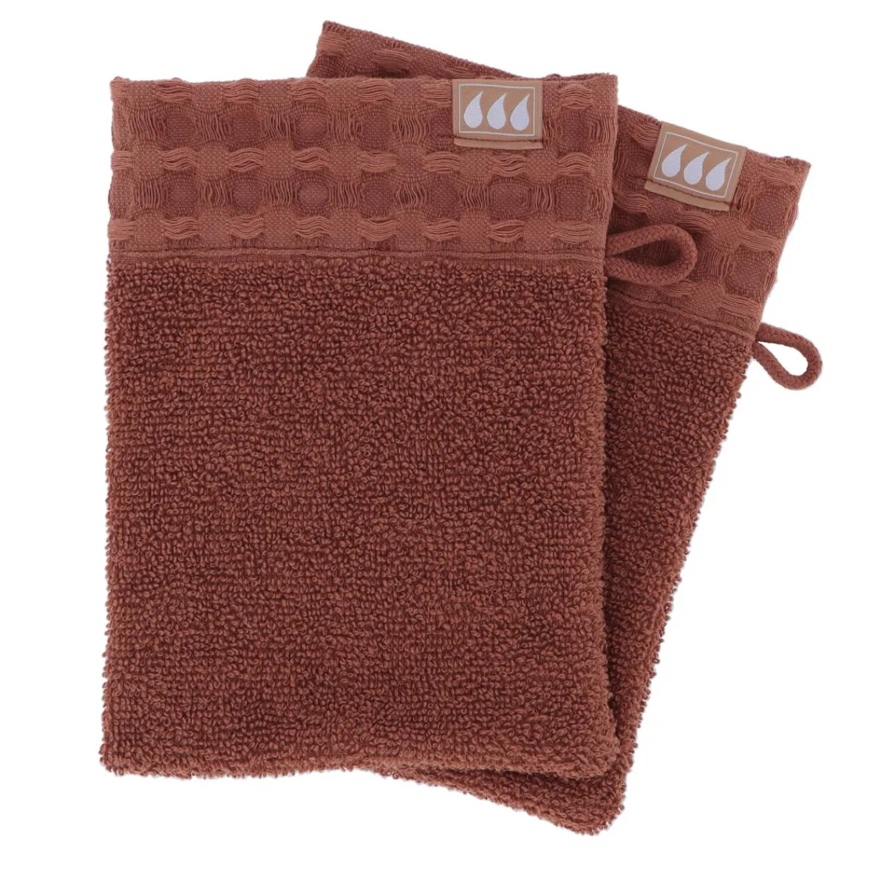 Linge De Bain|Gant De Toilette|TENDANCE Lot de 2 gants de toilette coton (15 x 21 cm) Season Color Ambre