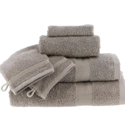 Linge De Bain|Gant De Toilette|TENDANCE Lot de 2 gants de toilette coton (15 x 21 cm) Timeless Taupe