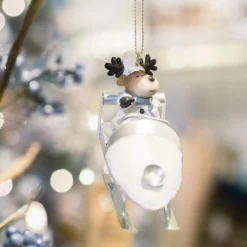 Décoration De Sapin|KAEMINGK Lot de 3 hélico à suspendre (H7 cm) Personnages Multicolore Blanc