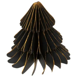 Déco De Table|JJA Lot de 2 minis Sapins décoratifs (H6 cm) Papier magnétique Noir