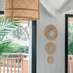 Miroir|ATMOSPHERA Lot de 3 miroirs (D20-30-40 cm) Alba Naturel