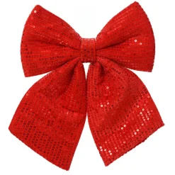 Décoration De Sapin|KAEMINGK Lot de 2 noeuds de Noël (H13 cm) Sequins Rouge