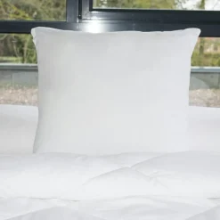 Couette, Oreiller, Traversin|EMINZA Lot de 2 oreillers carrés moelleux (60 x 60 cm) Lavables à 95 ° Blanc