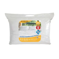 Couette, Oreiller, Traversin|EMINZA Lot de 2 oreillers rectangulaires (45 x 70 cm) Moelleux Anti-acariens Blanc