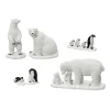 Personnage Et Accessoire Pour Village|KAEMINGK Lot de 3 ours polaires et 3 pingouins pour village de Noël