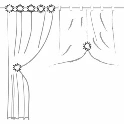 Embrasse, Pince Et Anneaux|LUANCE Lot de 2 pinces rideau Archi Noir