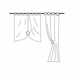 Embrasse, Pince Et Anneaux|LUANCE Lot de 2 pinces rideau pivotantes Stockholm Or