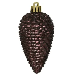 Décoration De Sapin|KAEMINGK Lot de 6 pommes de pin à suspendre (H8 cm) Alpine Noir truffé