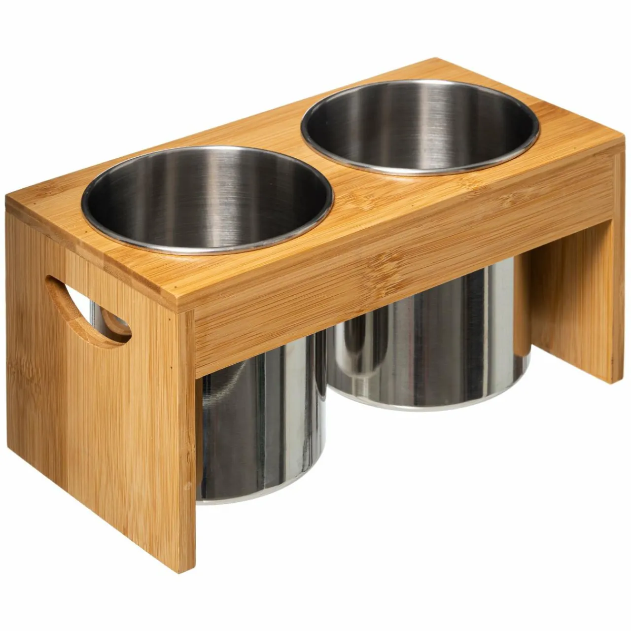 Rangement Et Organisateur|5 Five Simply Smart Lot de 2 pots à ustensiles Siao Inox et bambou Naturel