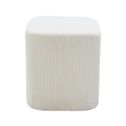 Pouf, Tabouret|EMINZA Lot de 2 poufs velours (H 38 cm) Shan Beige