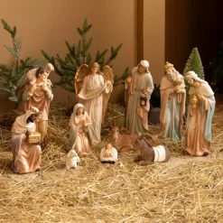 Personnages De Crèche|KAEMINGK Lot de 11 santons (Hauteur 30 cm) de Jeanne Multicolore