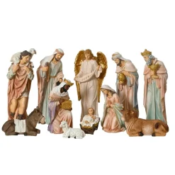 Personnages De Crèche|KAEMINGK Lot de 11 santons (Hauteur 30 cm) de Jeanne Multicolore