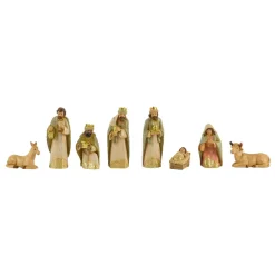 Personnages De Crèche|KAEMINGK Lot de 8 santons (Hauteur 9 cm) de Gioia Beige