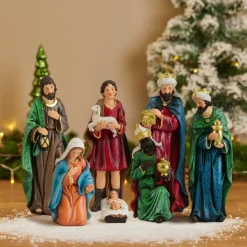 Personnages De Crèche|KAEMINGK Lot de 7 santons (Hauteur 25 cm) d'Achille Multicolore