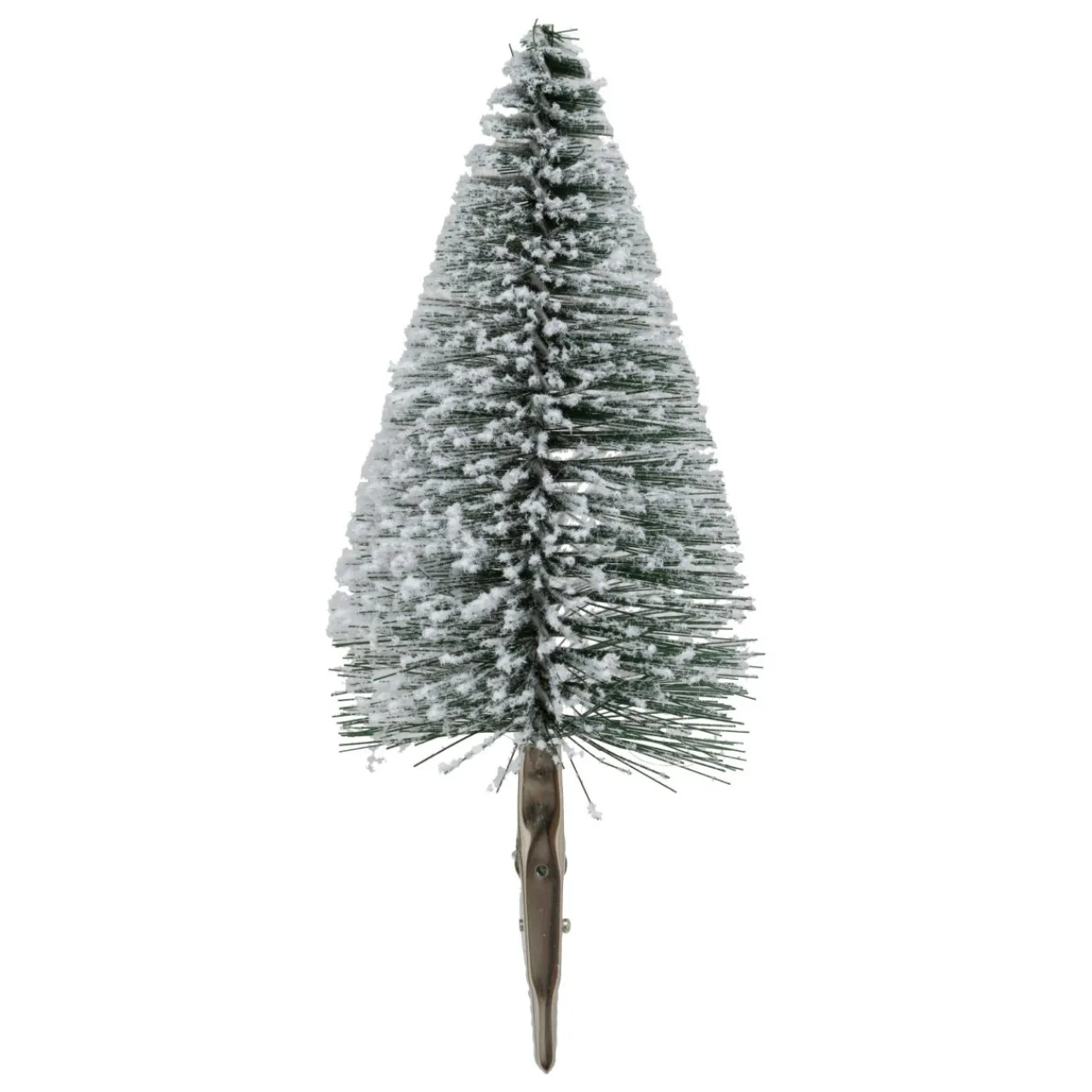 Décoration De Sapin|FEERIC LIGHTS Lot de 4 sapins sur pince (H16-H13 cm) Forêt enchantée enneigé Vert