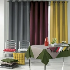 Serviette De Table|DOUCEUR D'INTERIEUR Lot de 3 serviettes (40 x 40 cm) Essentiel Bordeaux