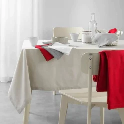Serviette De Table|DOUCEUR D'INTERIEUR Lot de 3 serviettes (40 x 40 cm) Charline s Beige
