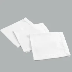 Serviette De Table|DOUCEUR D'INTERIEUR Lot de 3 serviettes coton (40 x 40 cm) Charline Blanc