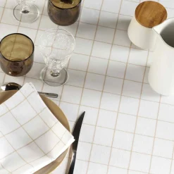 Serviette De Table|douceur d'intu017drieur Lot de 3 serviettes coton (40 x 40 cm) Axel Blanc