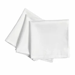 Serviette De Table|EMINZA Lot de 3 serviettes de table polyester (40 x 40 cm) Elise hes Blanc