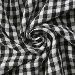 Serviette De Table|EMINZA Lot de 3 serviettes gaze de coton (40 x 40 cm) Gaïa vichy e Noir