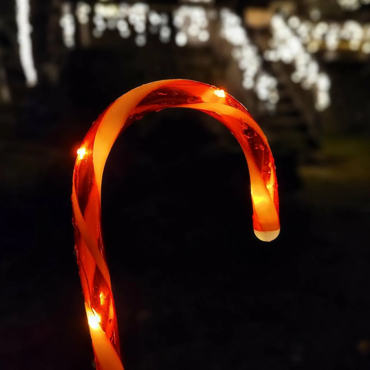 Personnage, Objet Grand Format|Déco Et Objet Lumineux|KOOPMAN Lot de 6 sucres d'orge lumineux à piles 42 LED (H47 cm) Candy Blanc chaud