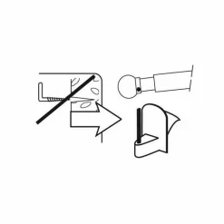 Tringle Voilage Et Support|LUANCE Lot de 4 supports adhésifs Transparent