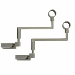 Tringle Voilage Et Support|LUANCE Lot de 2 supports Fix'vit (L180 - D20 mm) Argent