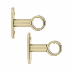 Tringle Plafond|Tringle À Rideau, Barre Et Support|LUANCE Lot de 2 suppts tringles fixes (L50 / D20 mm) Jim Or
