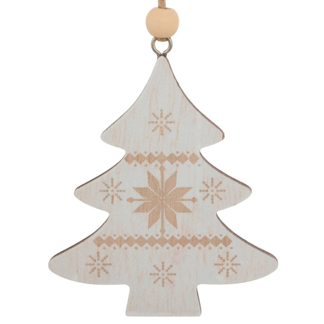 Décoration De Sapin|JJA Lot de 2 suspensions en bois (H8 cm) Duo Savoyard Blanc et Rouge