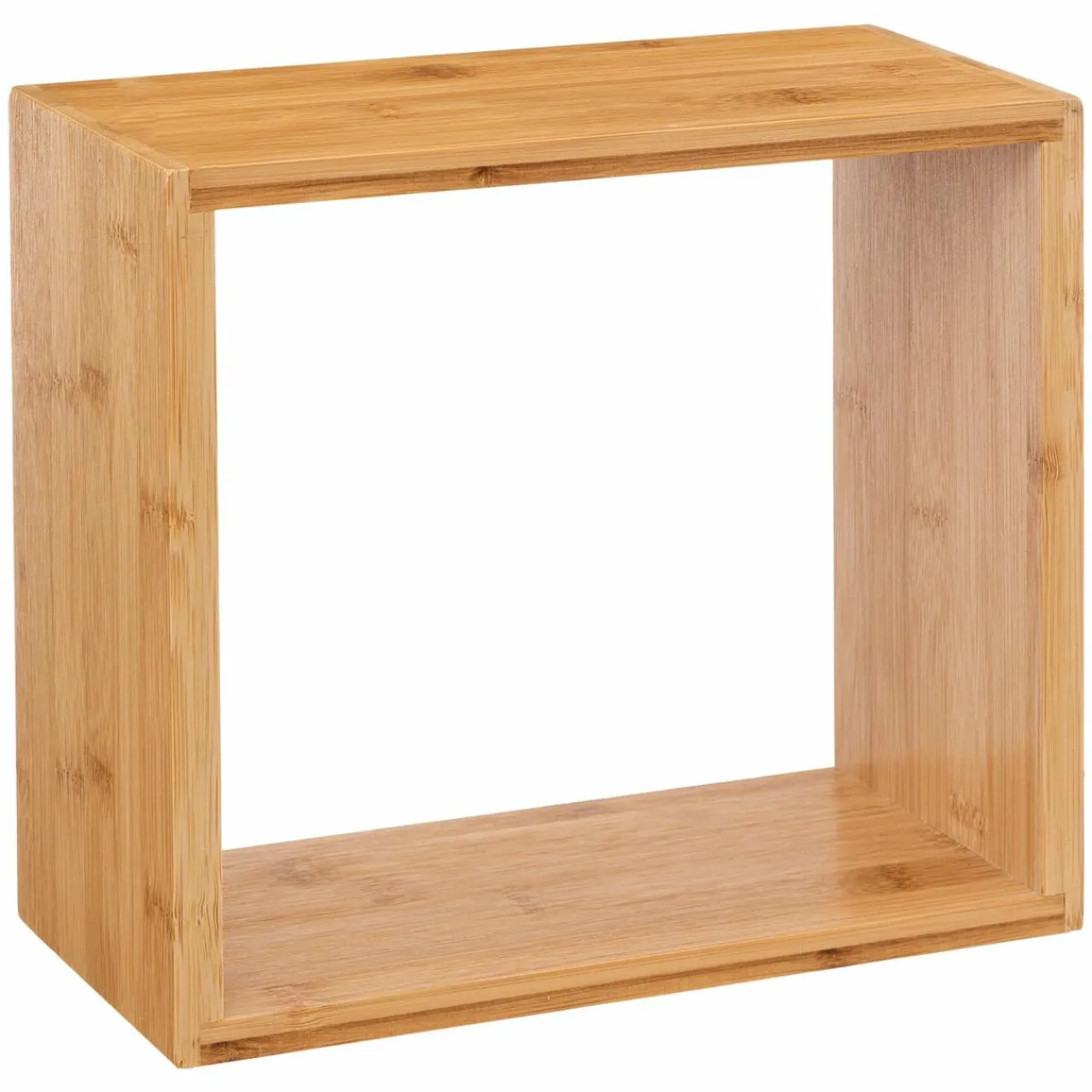 Étagère Murale|ATMOSPHERA Lot de 3 étagères bambou (H15-20-25 cm) Cube Fixy Naturel Bois